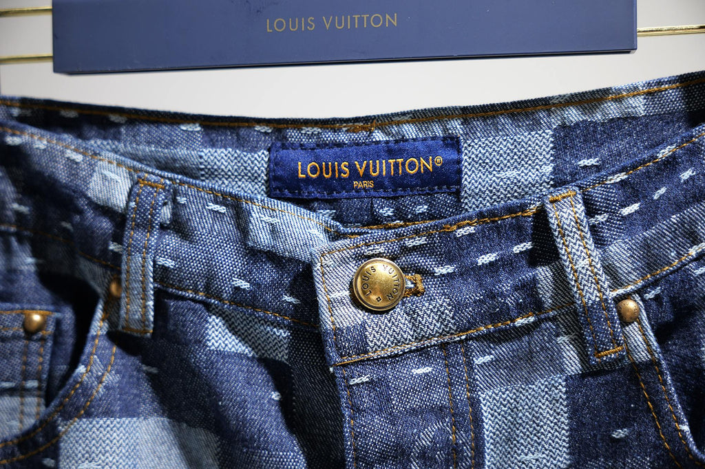 LV denim shorts