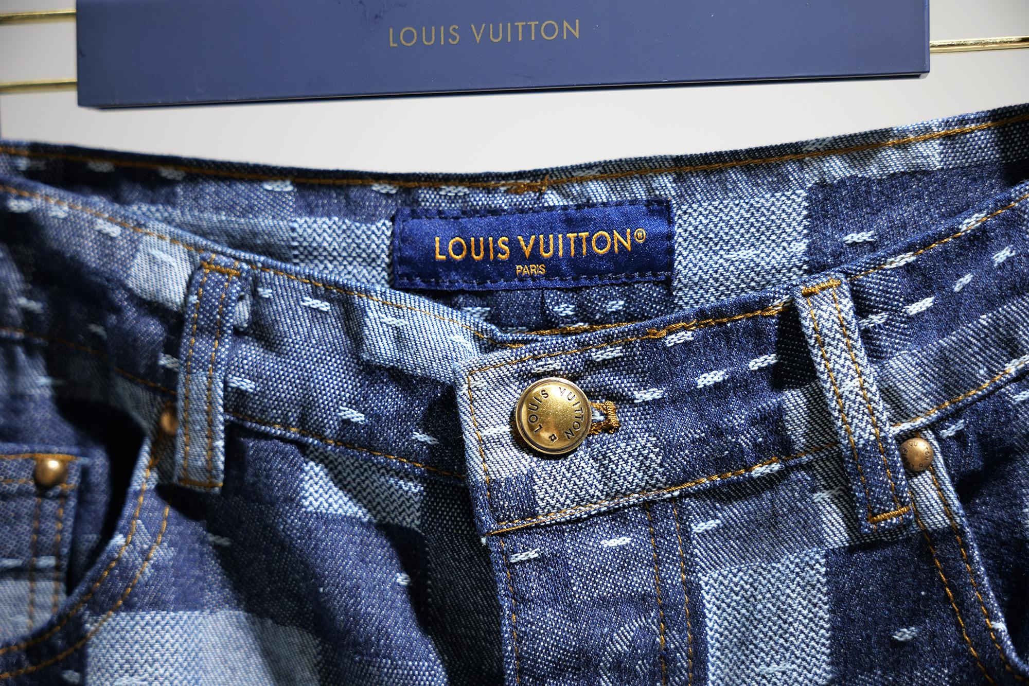 LV denim shorts
