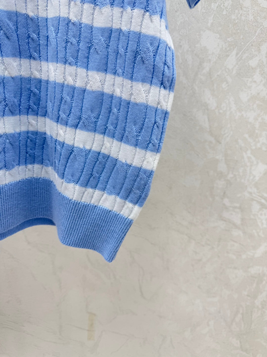 Women's Polo Stripe Knit Shirt