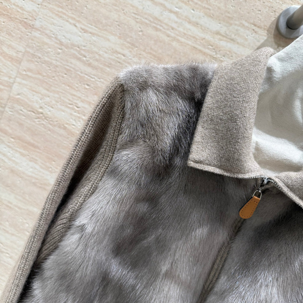 Loro Piana Mink-Trimmed Jacket