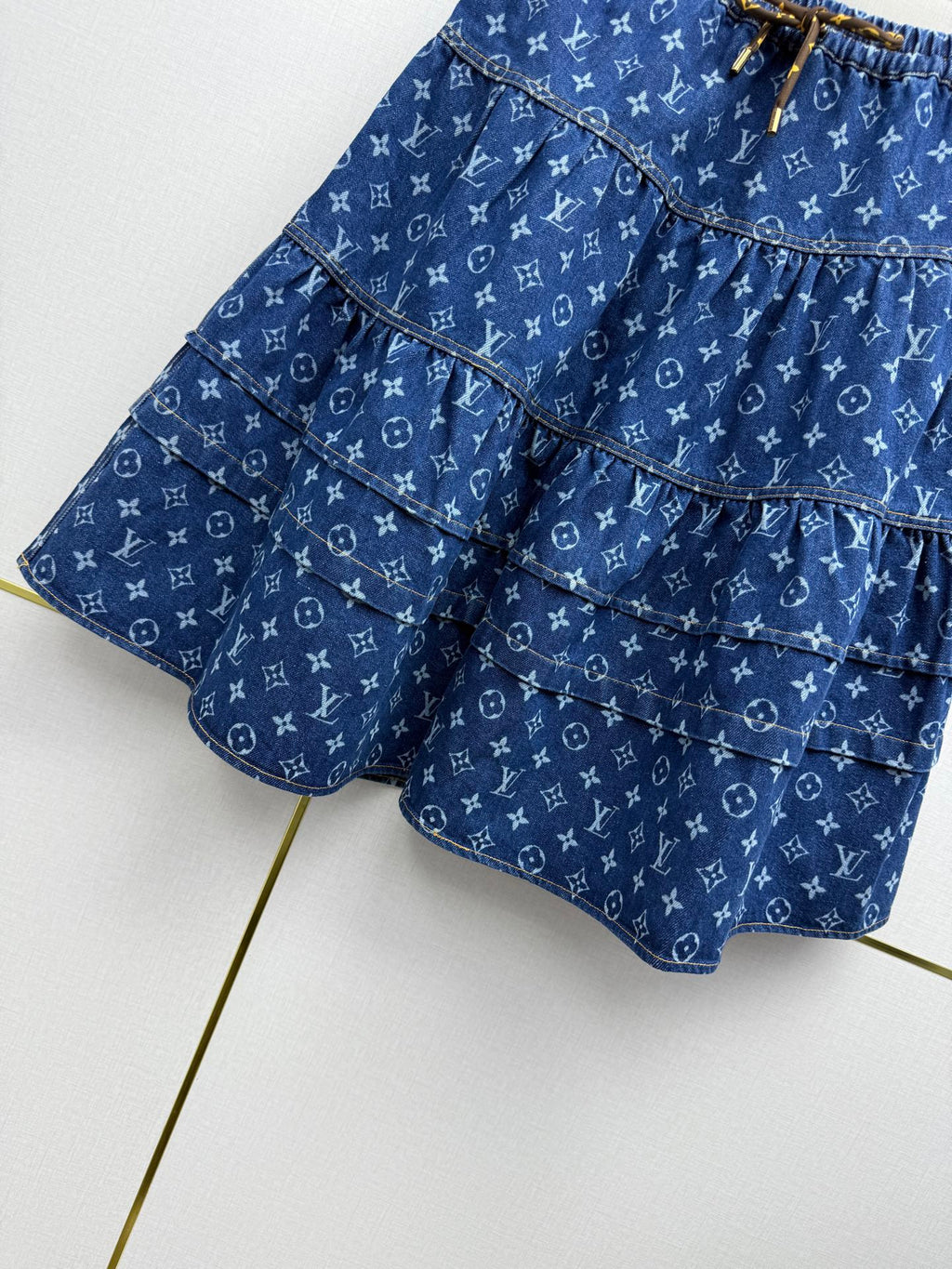 Women's Denim Tiered Skirt