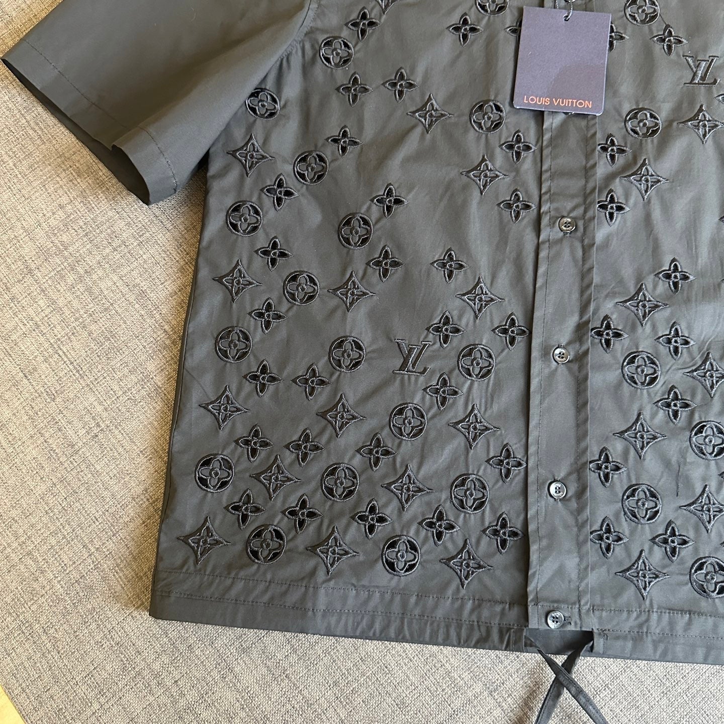 LV Embroidered short Sleeve Shirt