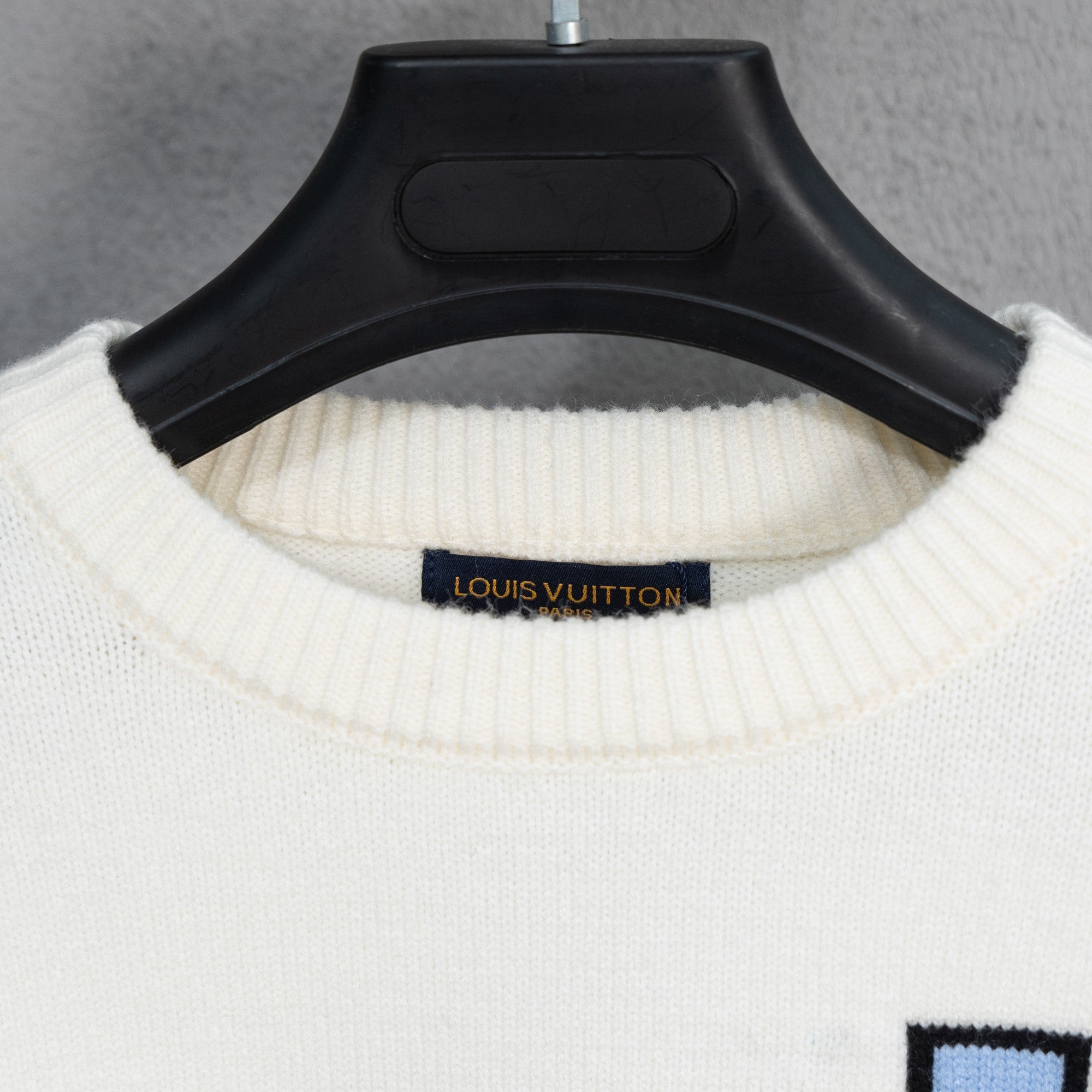 LV Jacquard Wool Knit Sweater