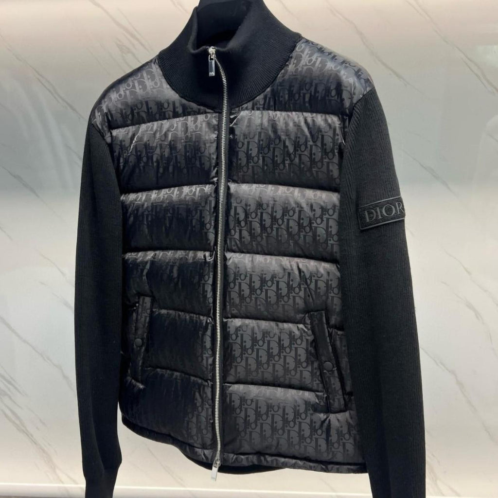 DIOR Oblique Hybrid Knit Puffer Jacket