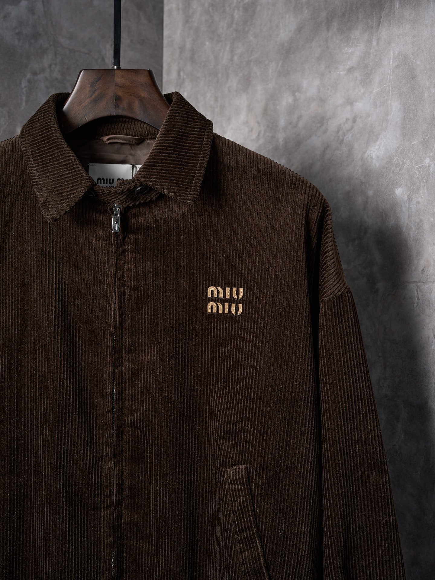 Miu Miu Corduroy Embriodery Jacket