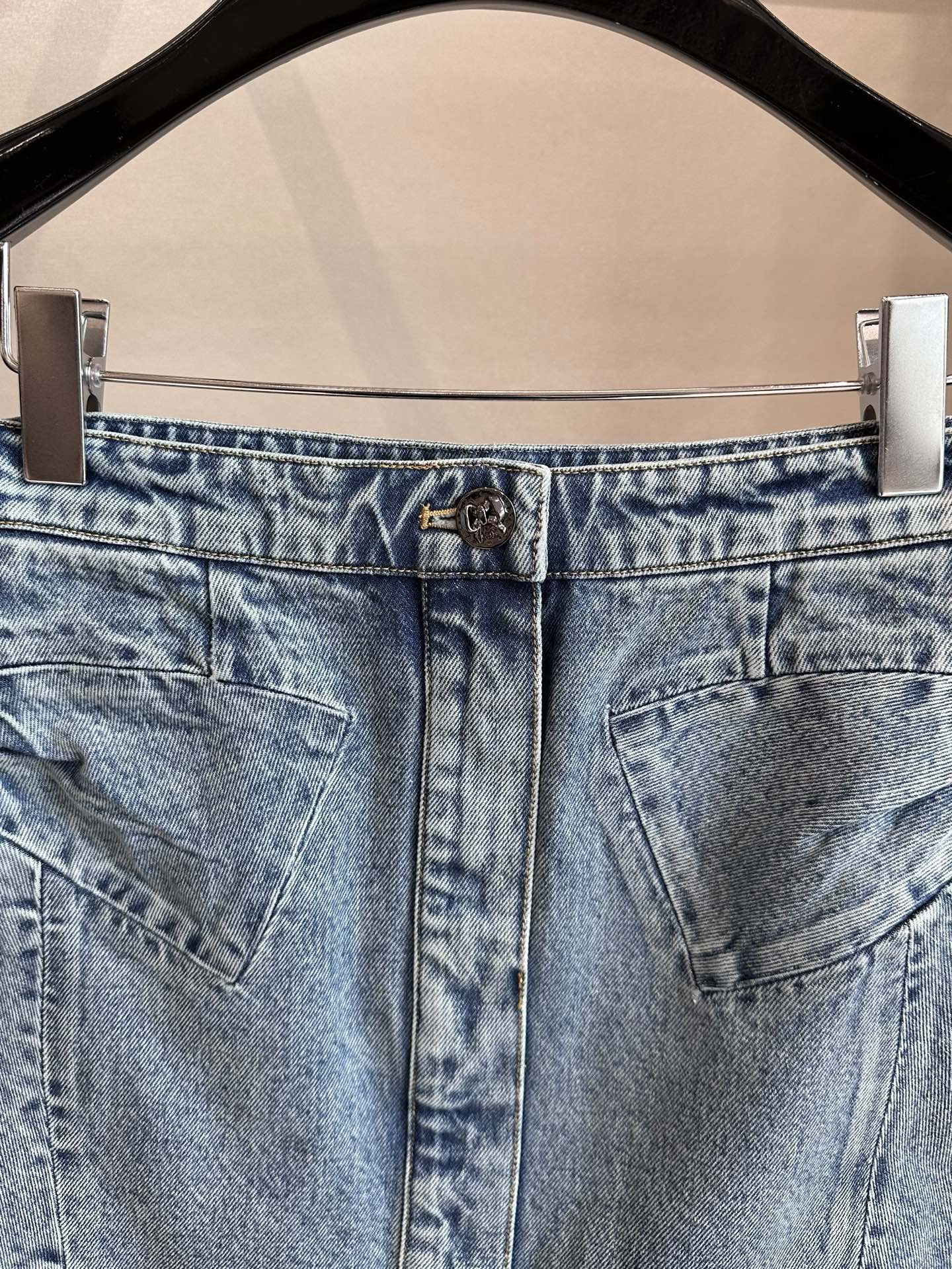 Chanel Women's bow denim Mini Shirt