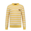 LV Perforated Checkered Tweed Crew Neck Sweater