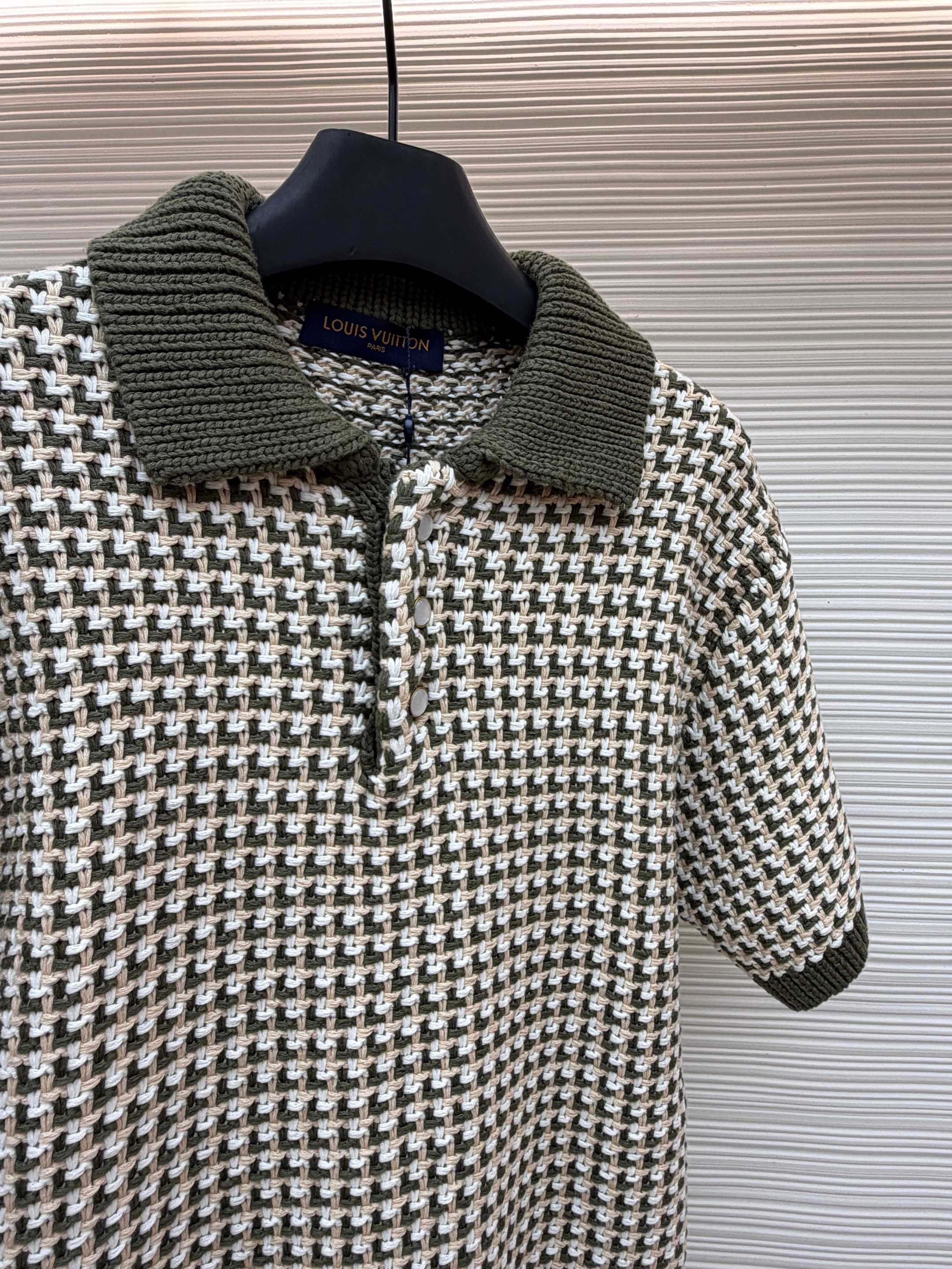 LV Jacquard Knit Short-Sleeve shirt