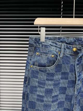 LV Checkered Denim Jeans