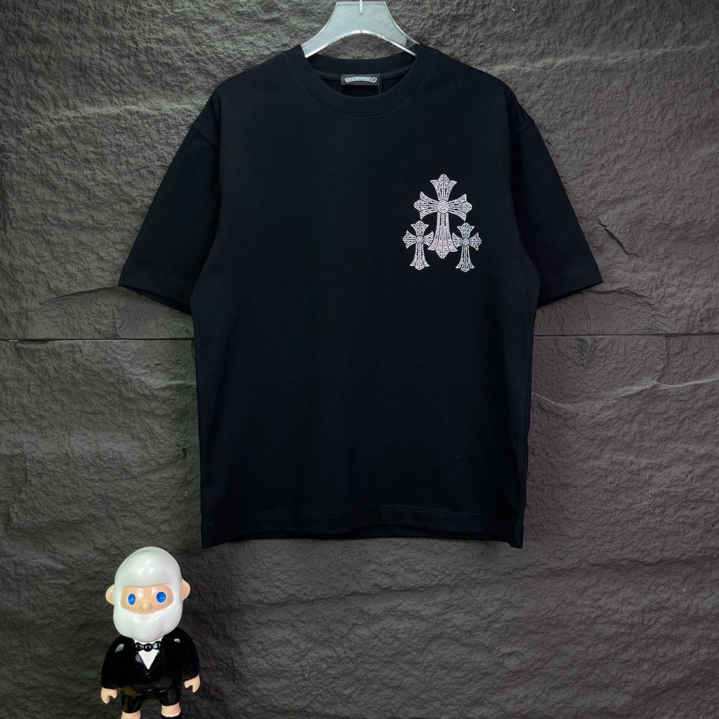 Chrome Hearts Rhinestone Short-Sleeve T-Shirt