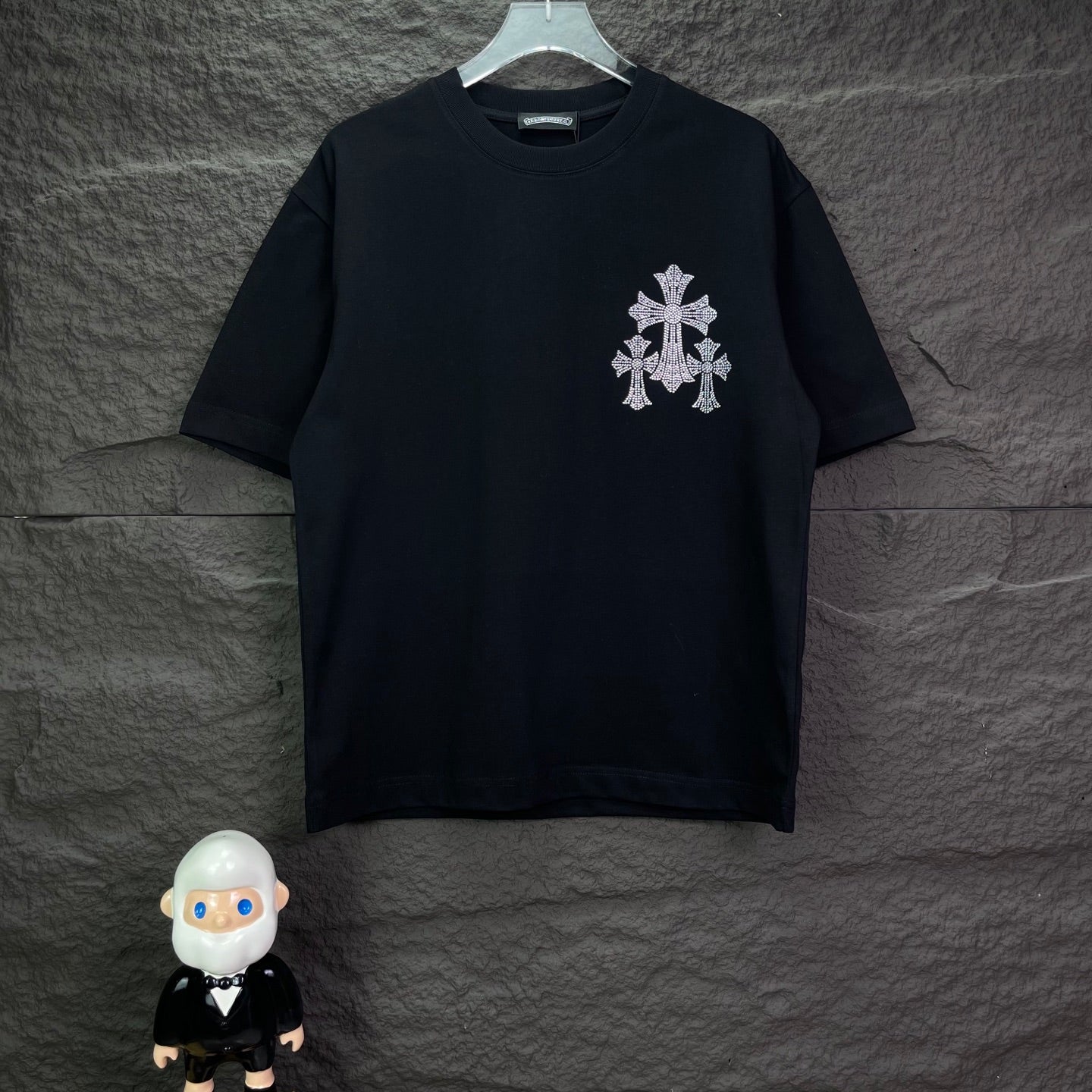 Chrome Hearts Rhinestone Short-Sleeve T-Shirt