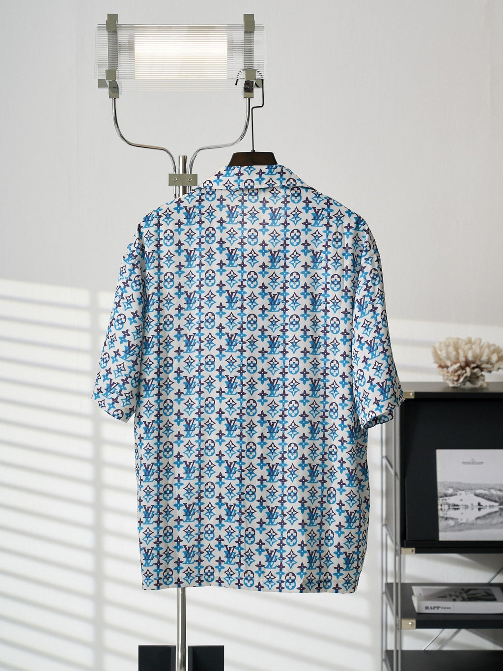 LV Mulberry Silk Shorts Sleeve Shirt