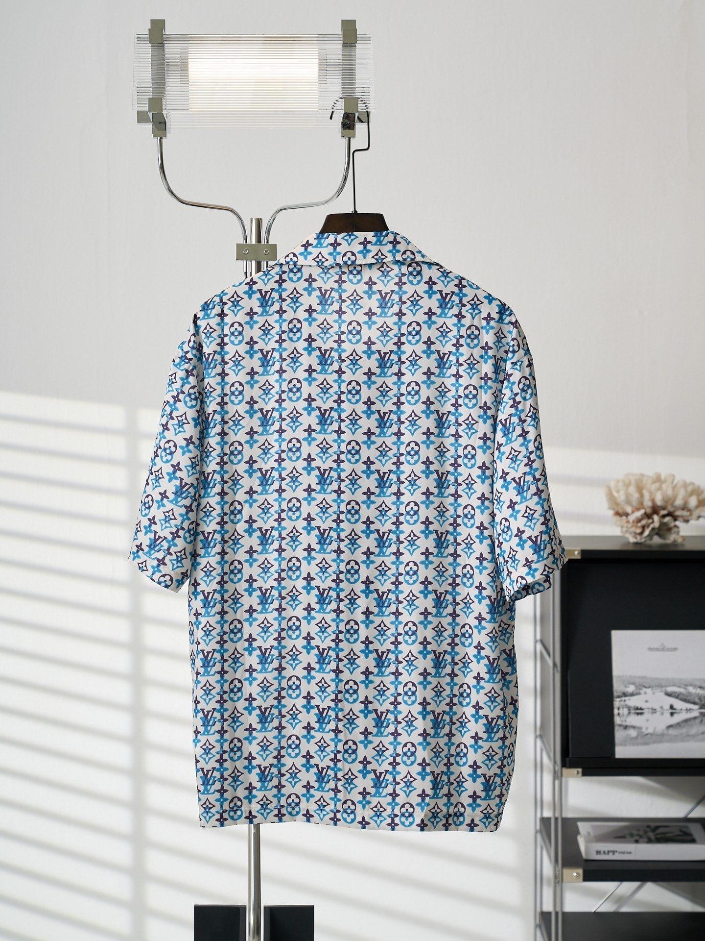 LV Mulberry Silk Shorts Sleeve Shirt