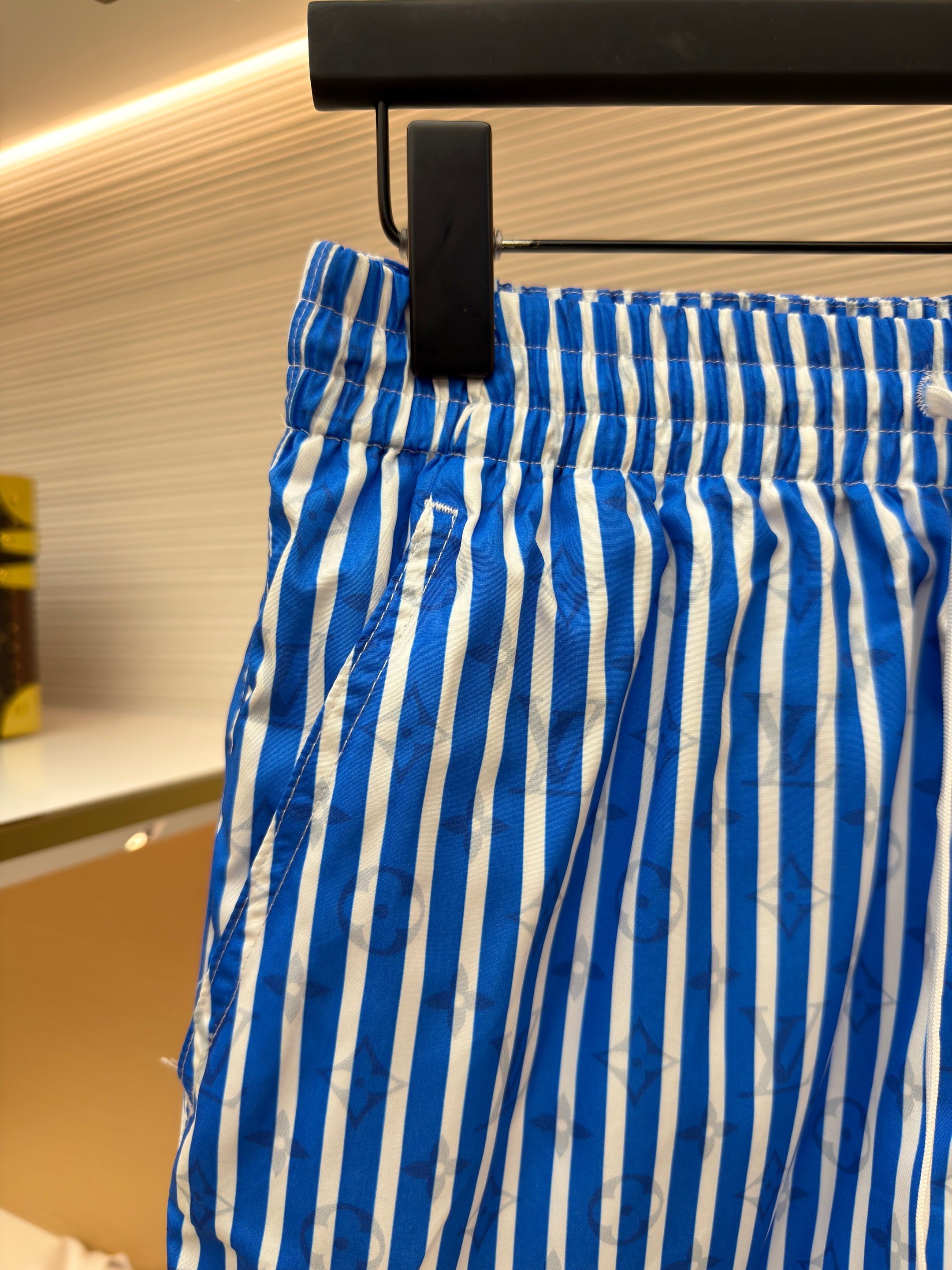 LV Stripe Beach Shorts