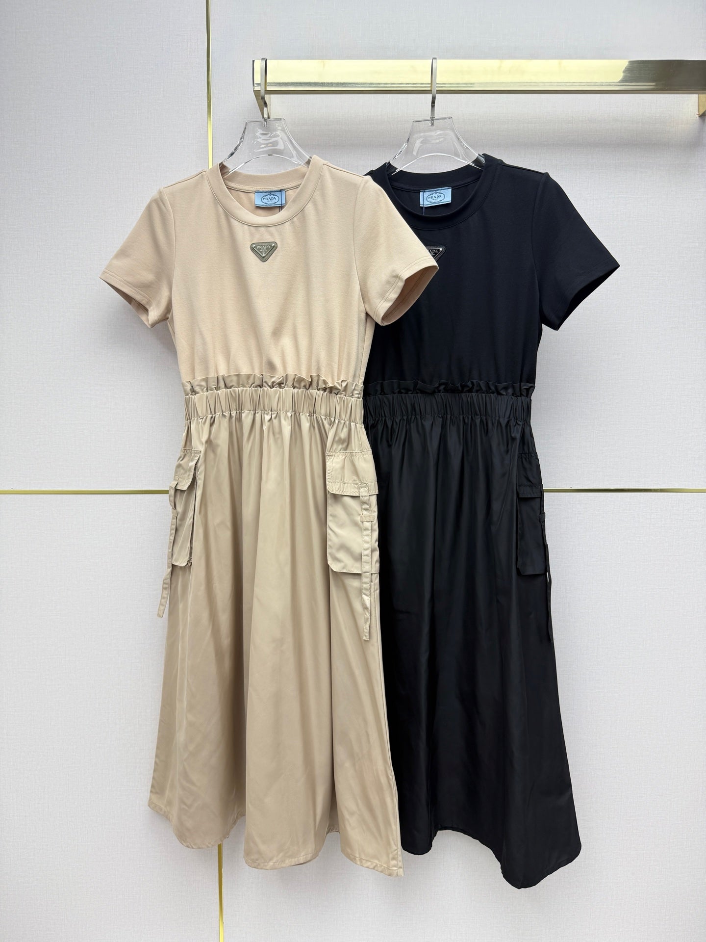 Prada Ruffled Waist Dress women's