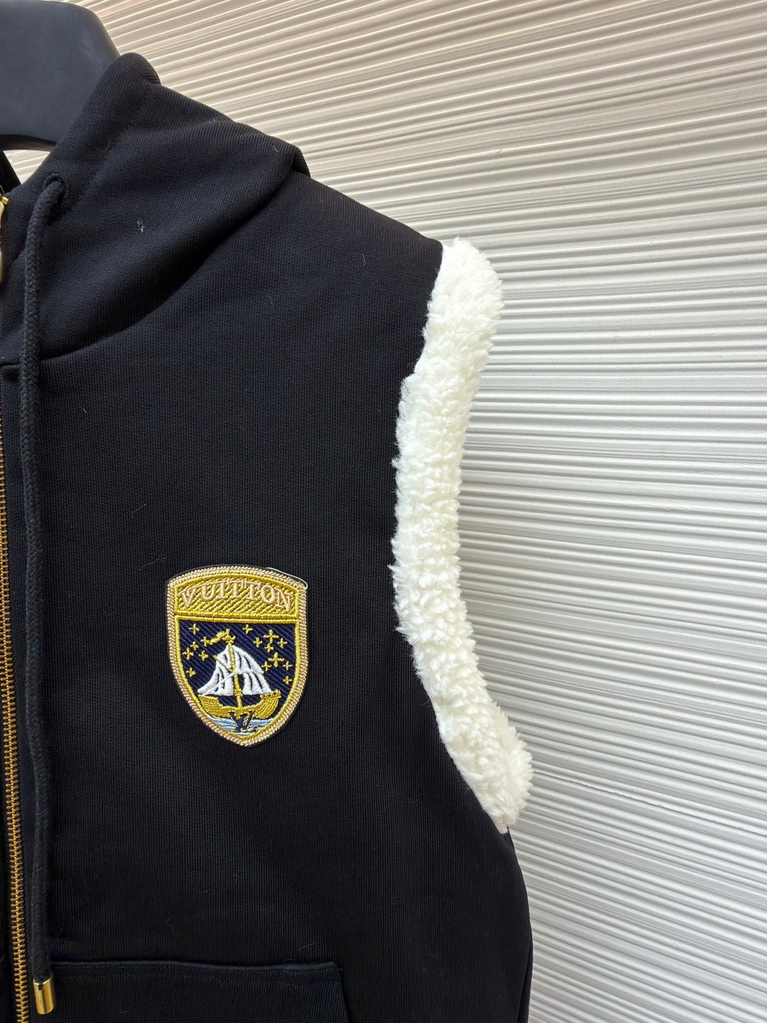 LV Embroidered Hooded Reversible Vest