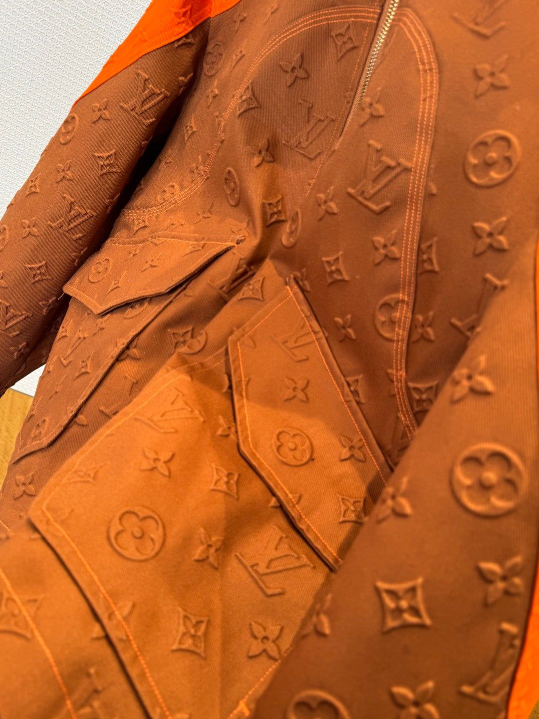 LV Patchwork Embossed Jacket & Pants Set