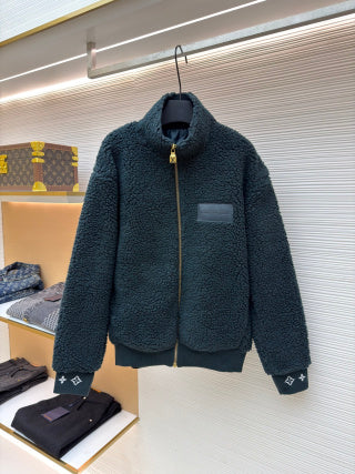 LV Teddy Wool Waist-Clinching Jacket
