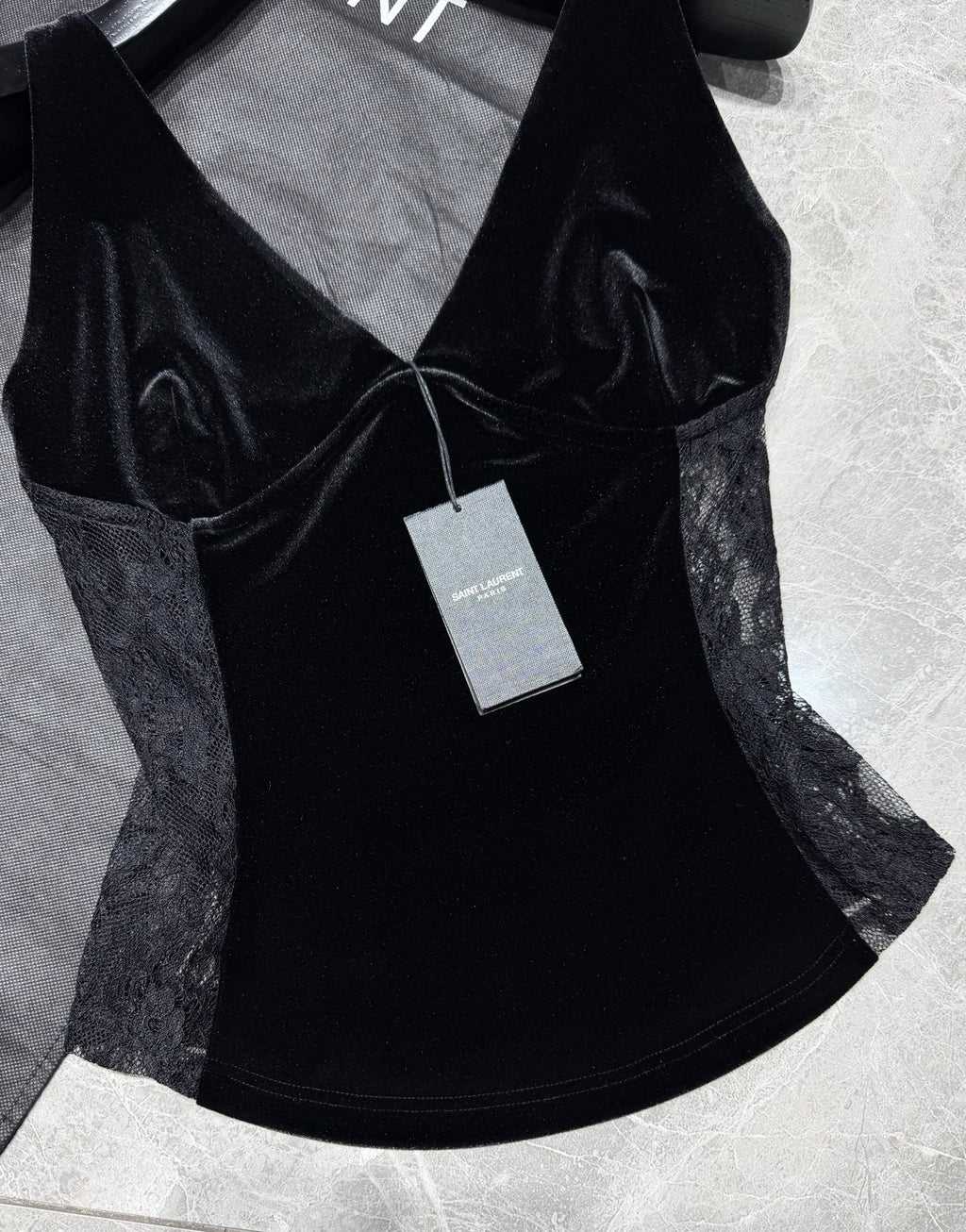 Women's YSL Lace Velvet Top