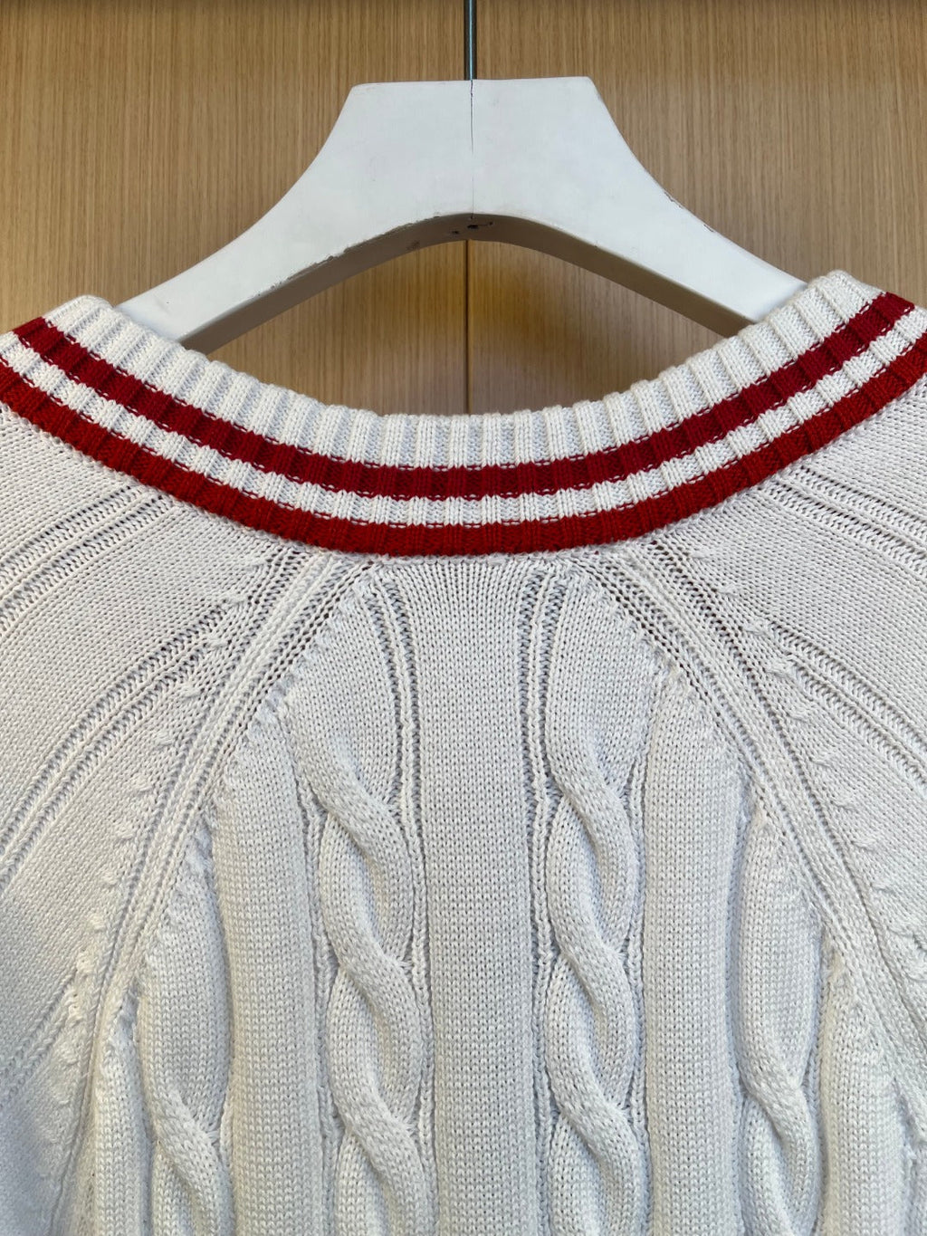 LV Women's Heavy Embroidery V-Neck Knit Sweater