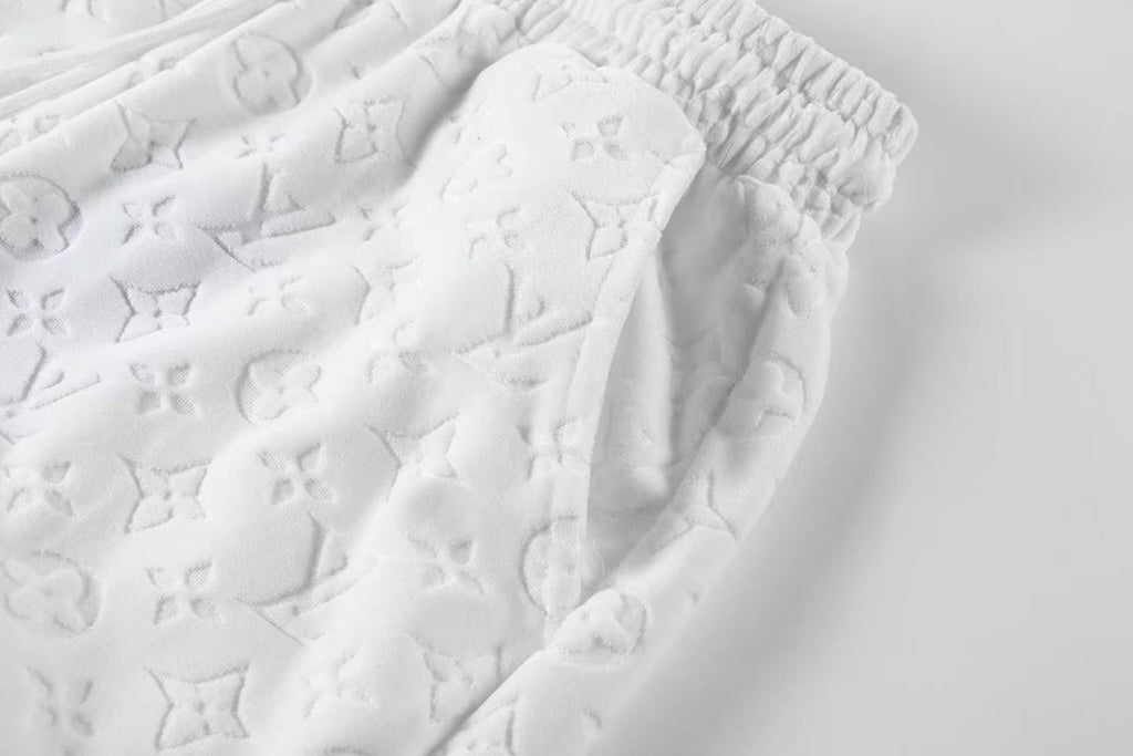 LV Monogram jacquard velvet shorts