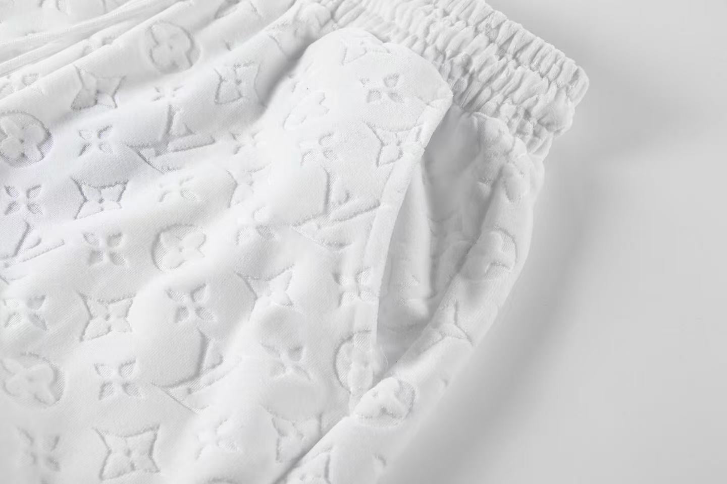 LV Monogram jacquard velvet shorts