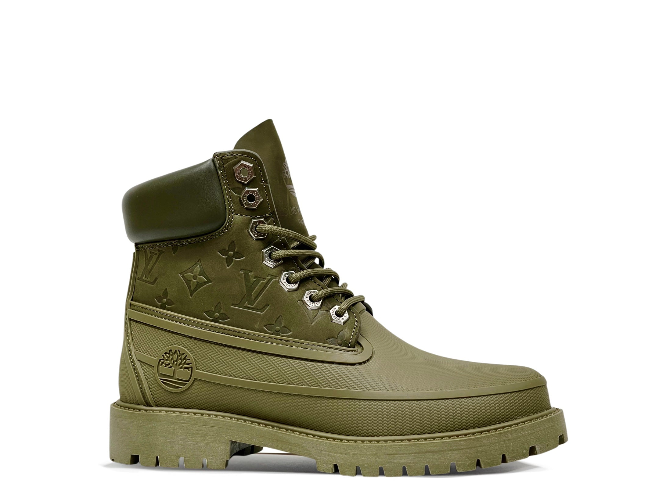 Louis Vuitton × Timberland 6" ankle boot olive green -US(LV) size 10