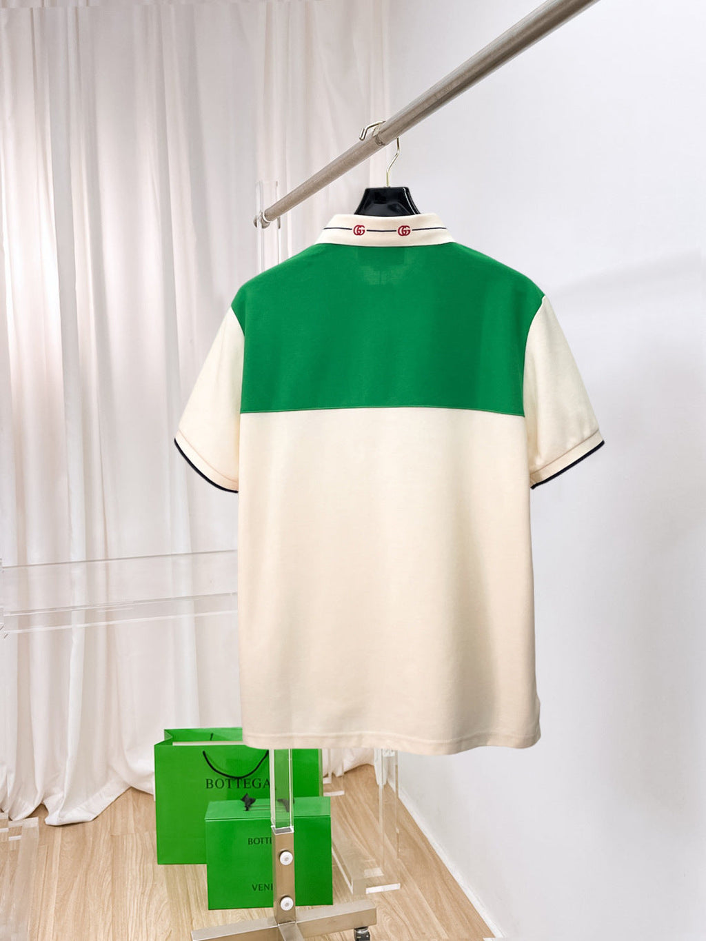 Gucci Embroidered Collar Polo Shirt