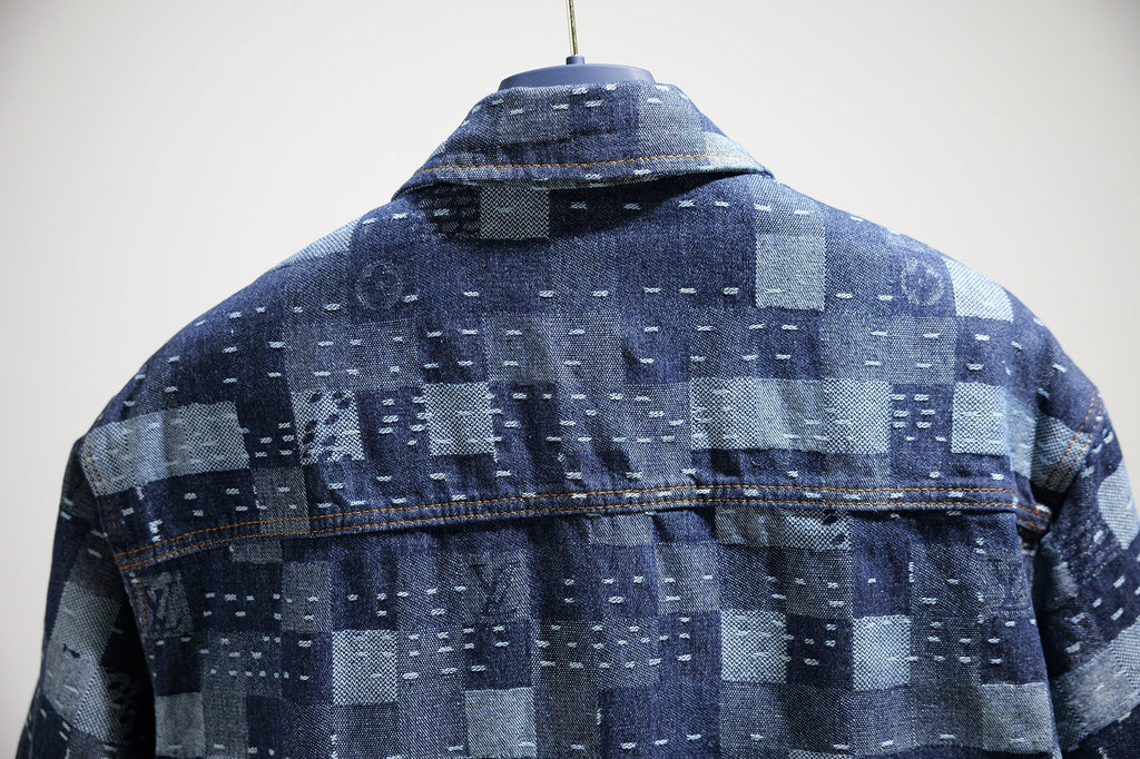 LV denim Short Sleeve Shirt
