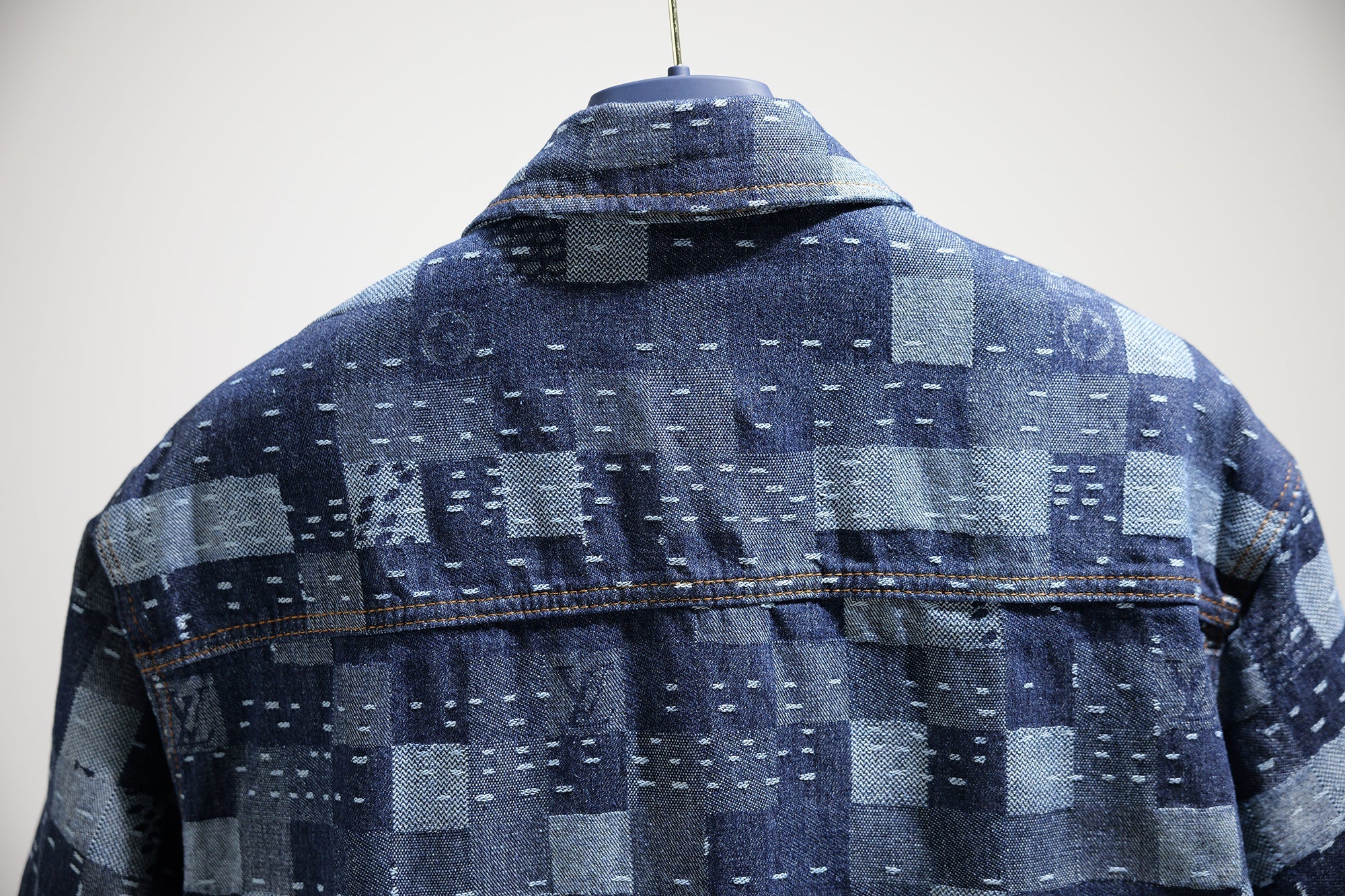 LV denim Short Sleeve Shirt