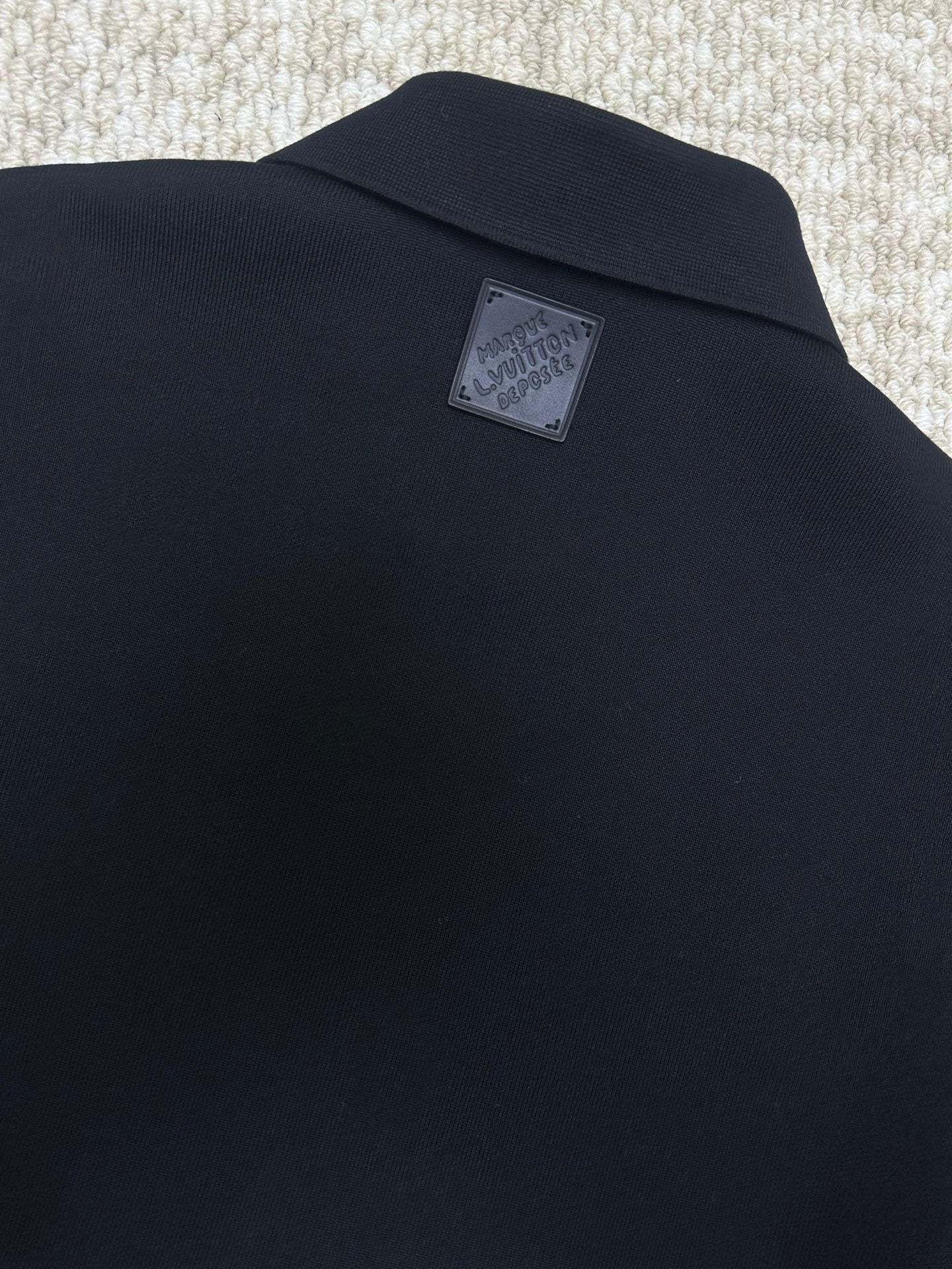 LV Black Knitted Leather Jacket