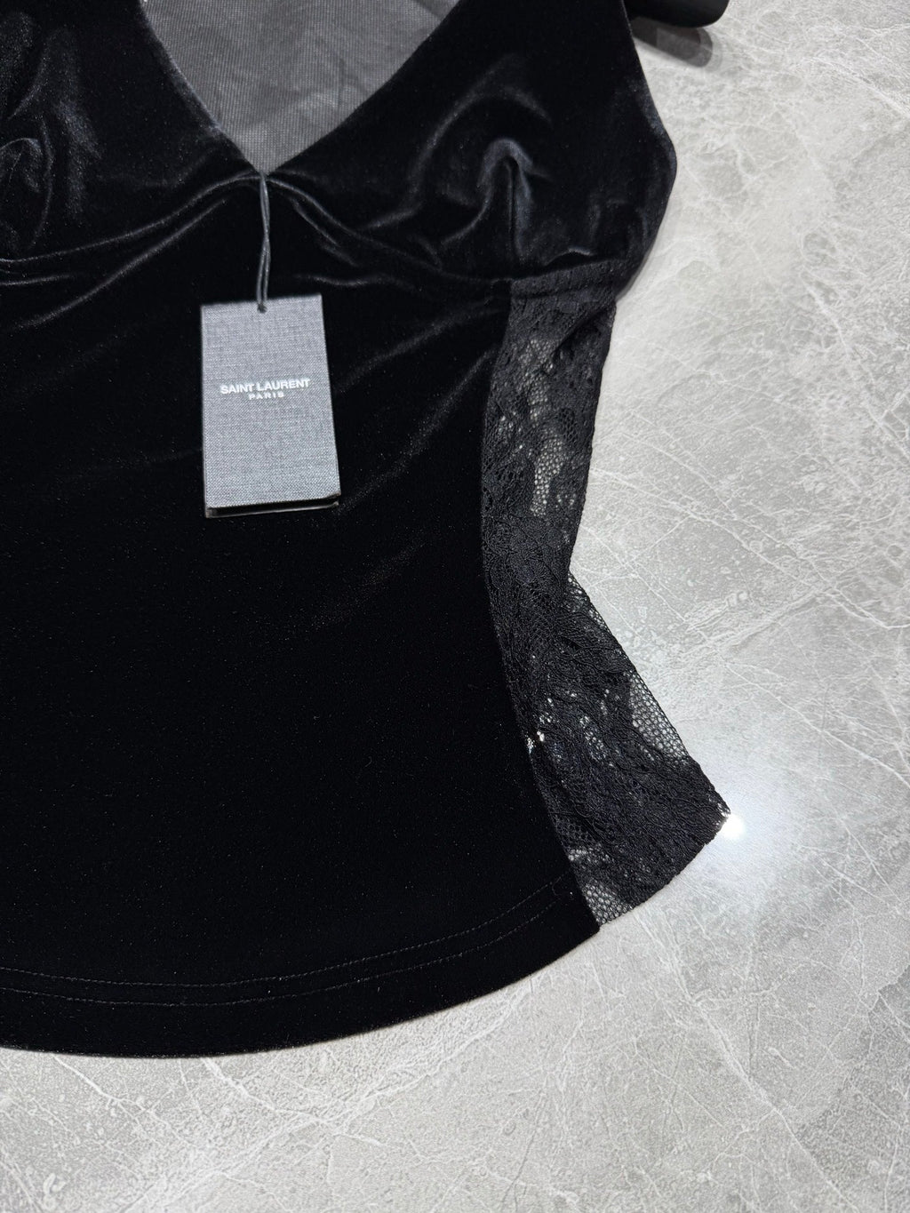 Women's YSL Lace Velvet Top