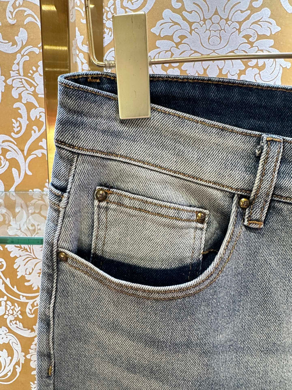 LV Embroidered Denim Jeans