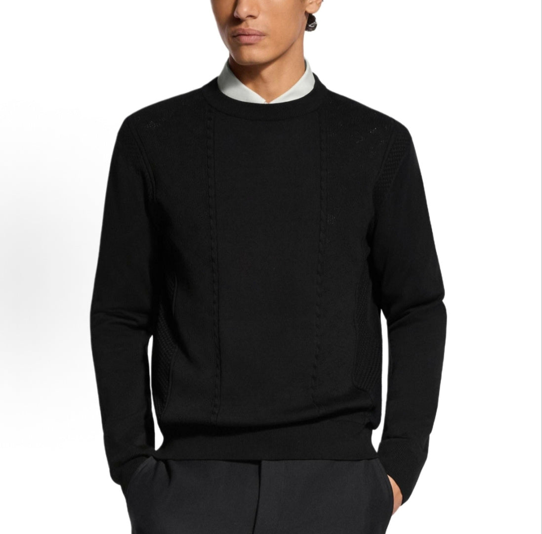 LV Jacquard Patchwork Kniy Sweater