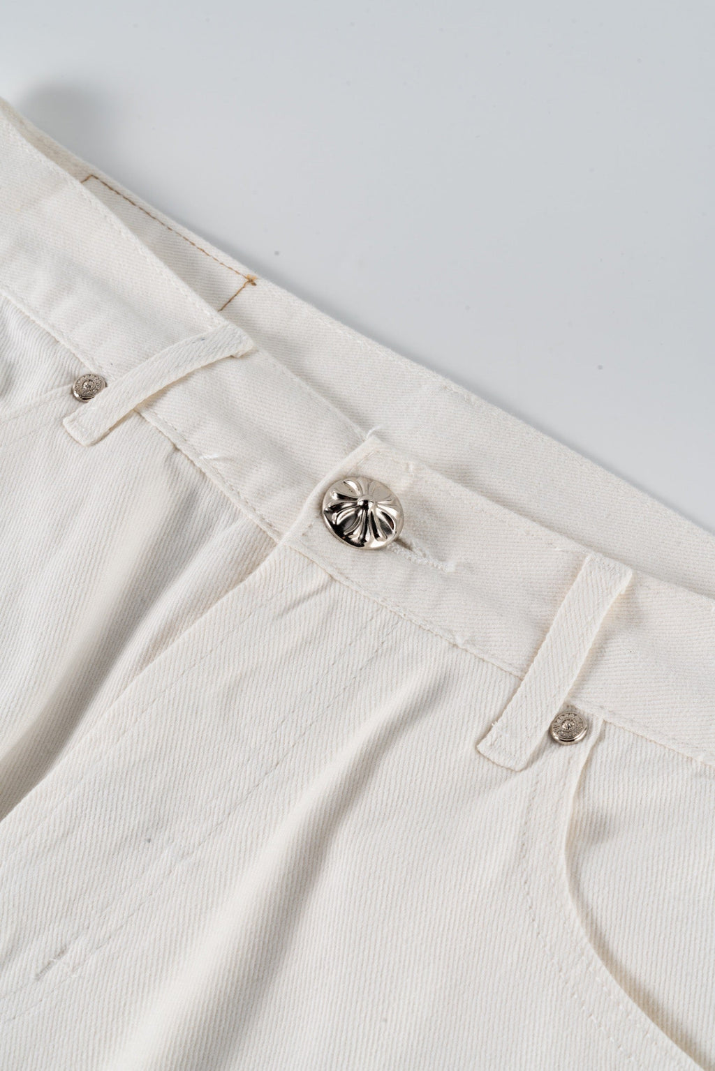 Chrome Hearts 24SS UK Limited Edition White and Apple Green Patchwork Zebra Jeans