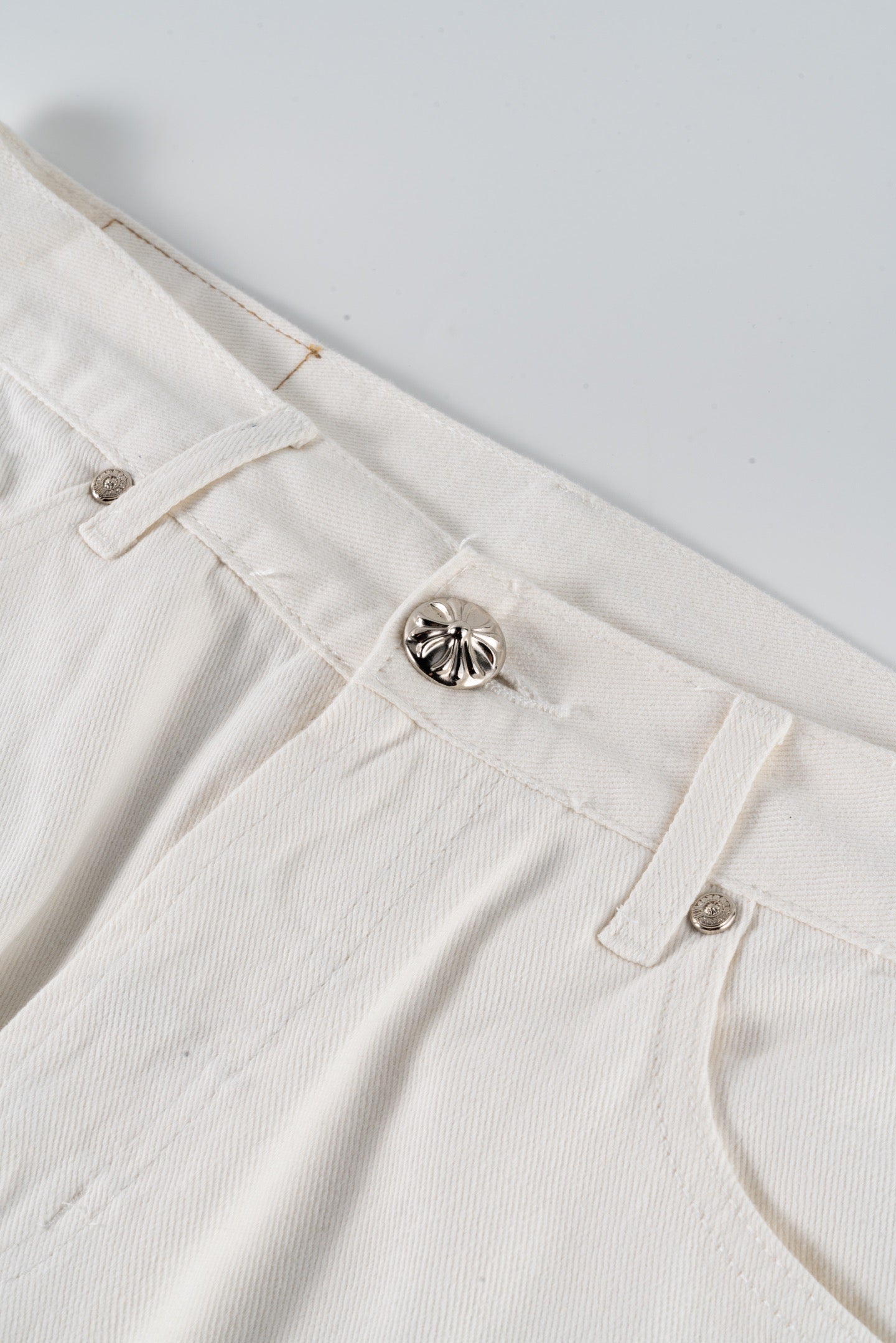 Chrome Hearts 24SS UK Limited Edition White and Apple Green Patchwork Zebra Jeans