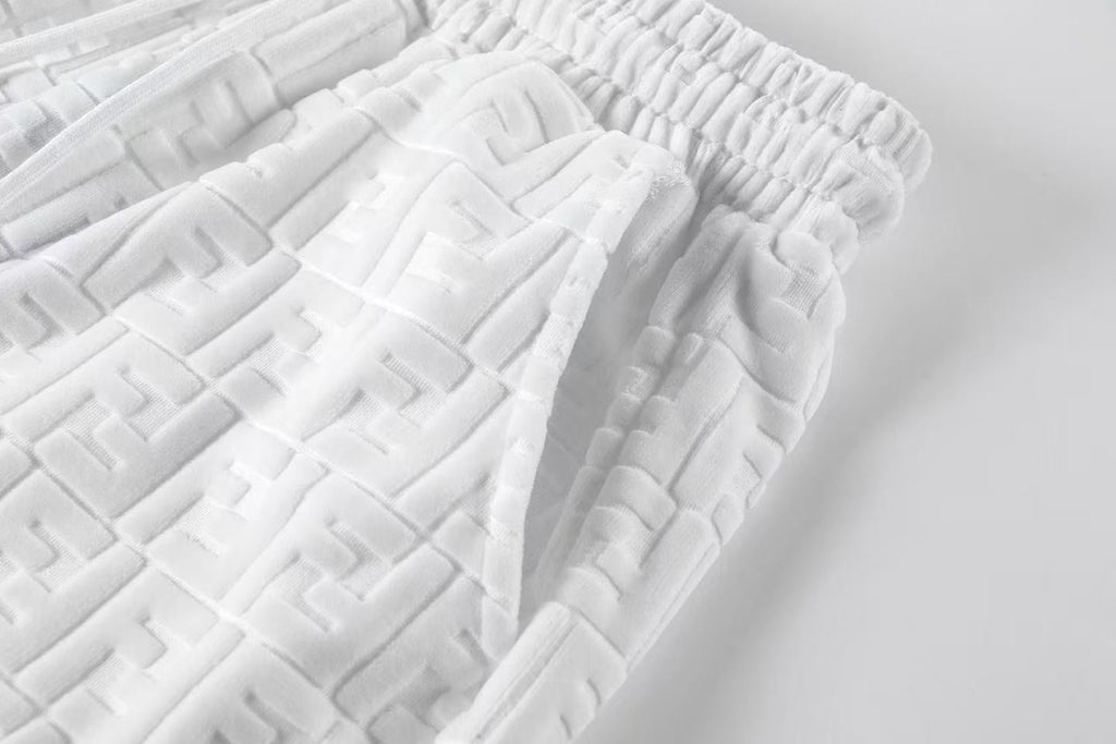Fendi Mongram Jacquard Velvet Shorts