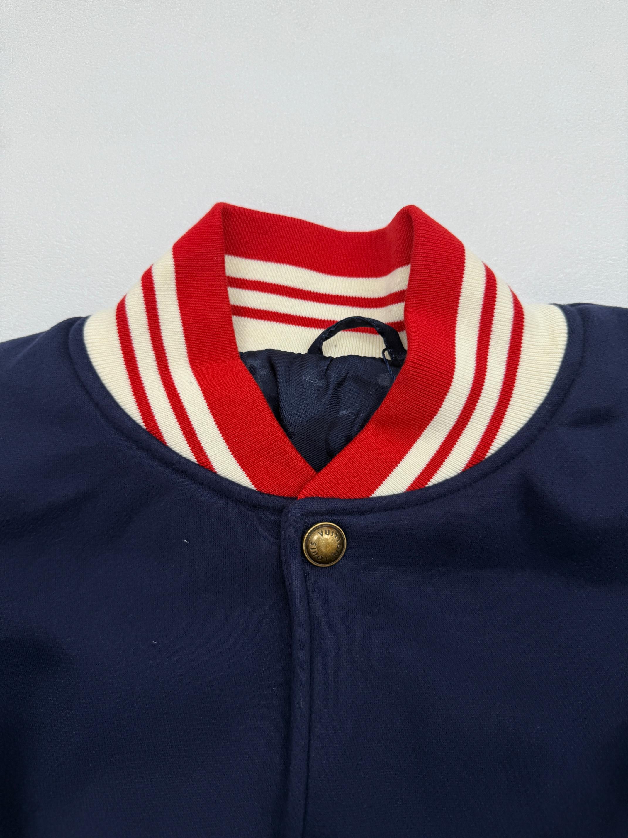LV Embroidered Baseball Jacket