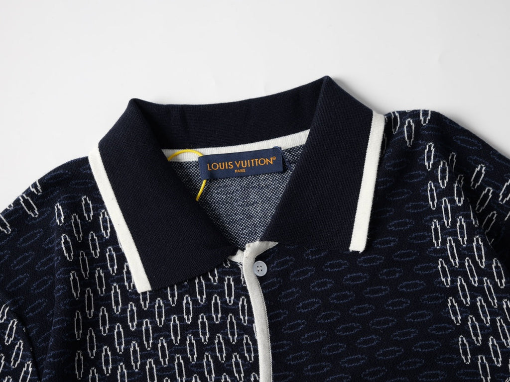 LV checked Knit Shirt