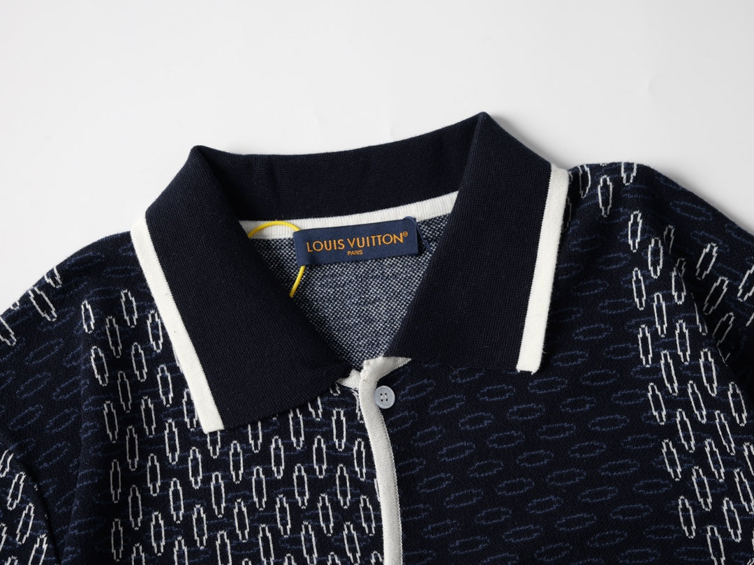 LV checked Knit Shirt