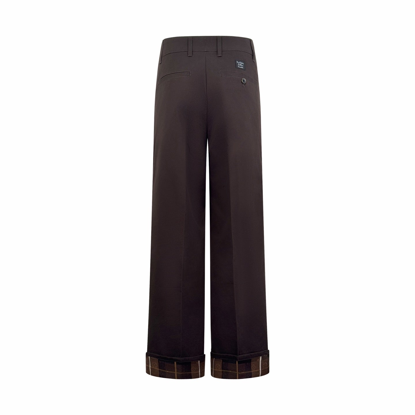 LV Plaid Pants with Turn-Up Legs