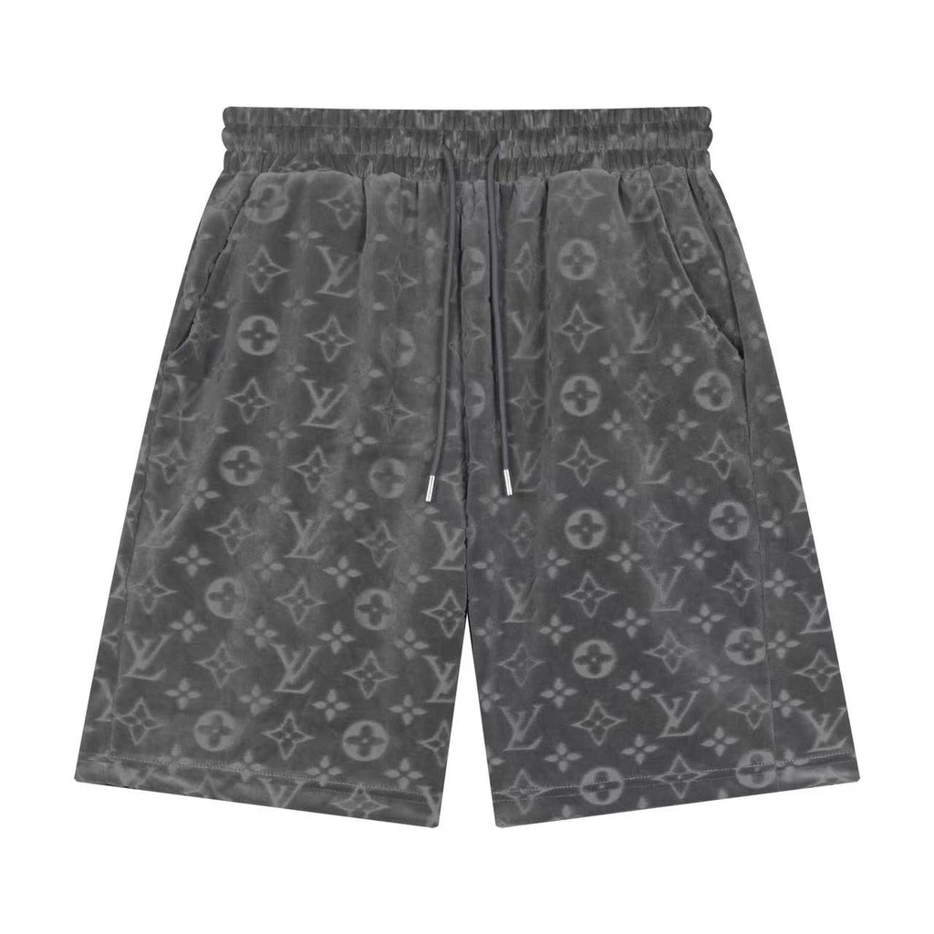 LV Monogram jacquard velvet shorts