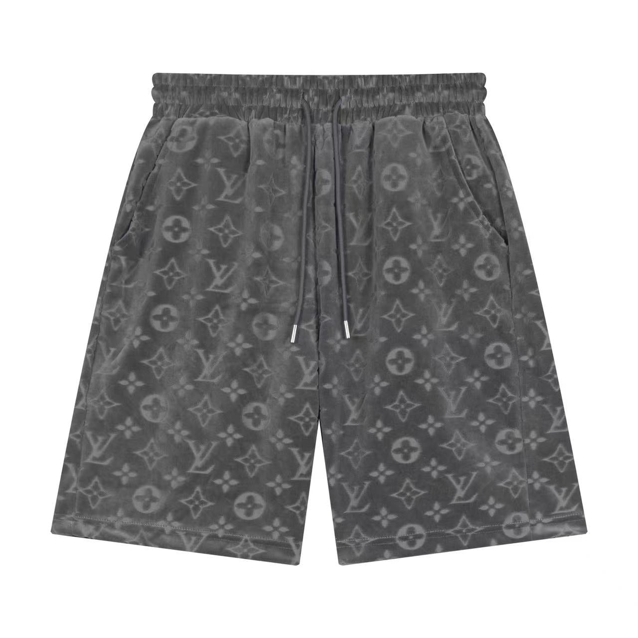 LV Monogram jacquard velvet shorts