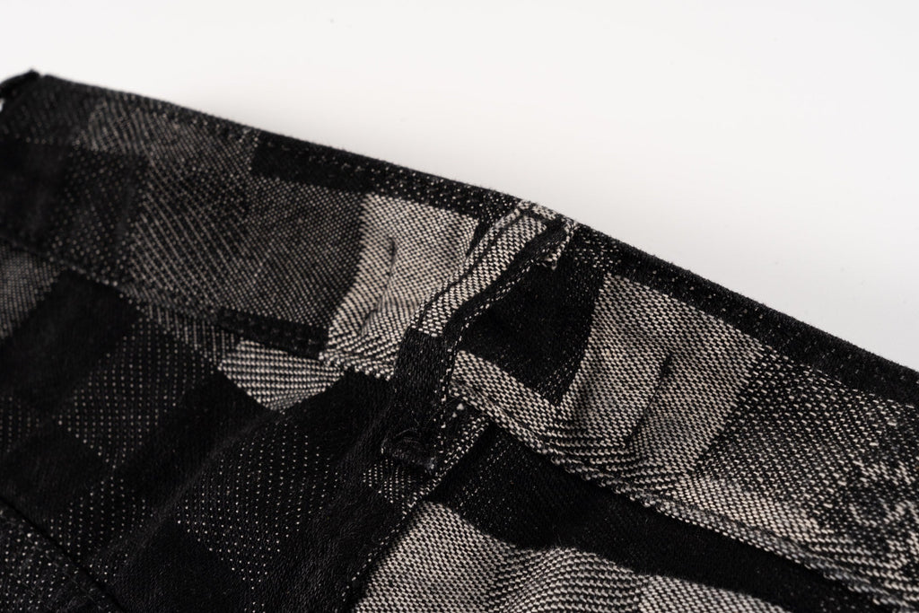 LV Pharrell Williams collaboration mosaic checkered Jeans