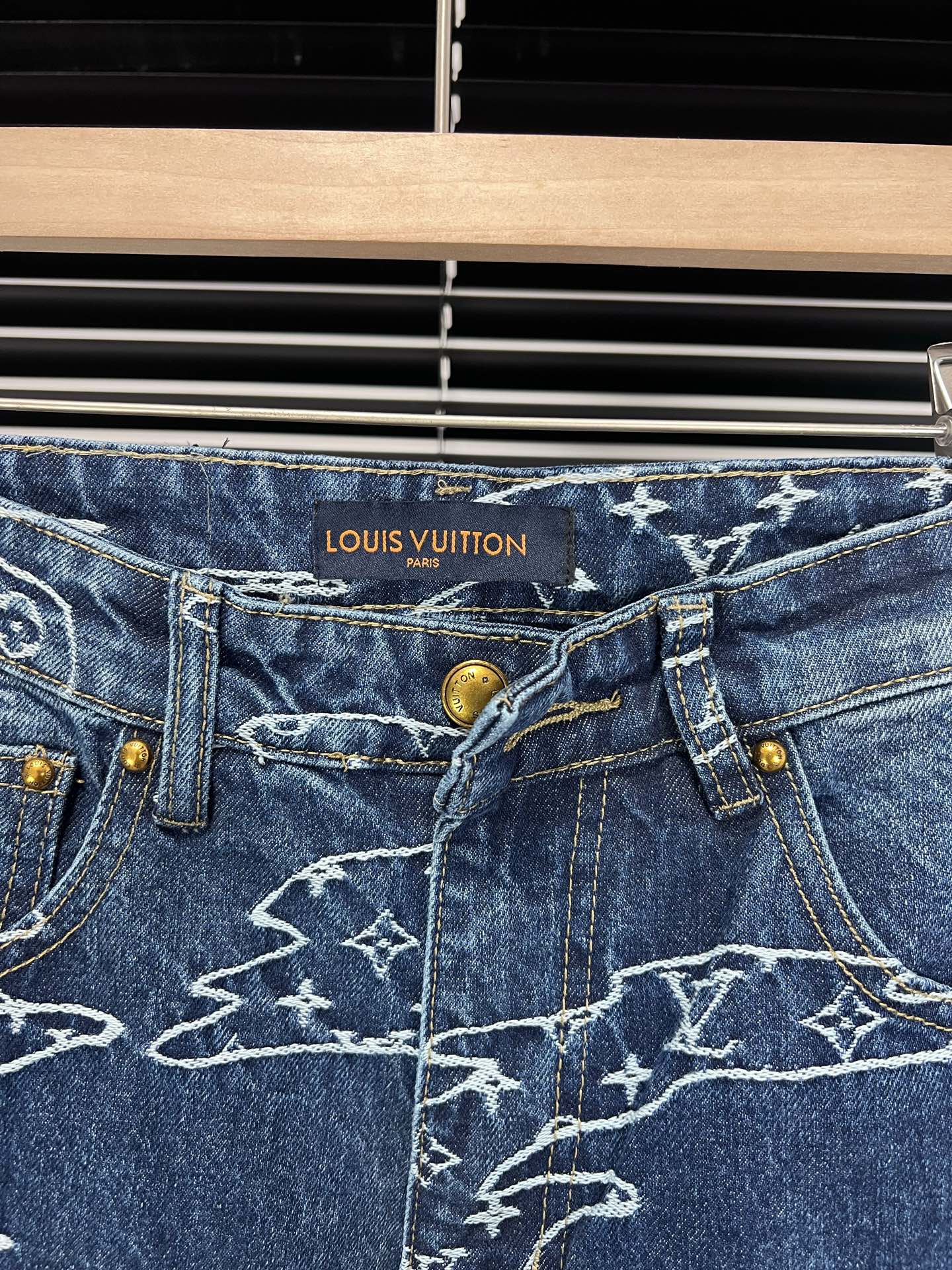 LV Cloud Jacquard Denim Jeans