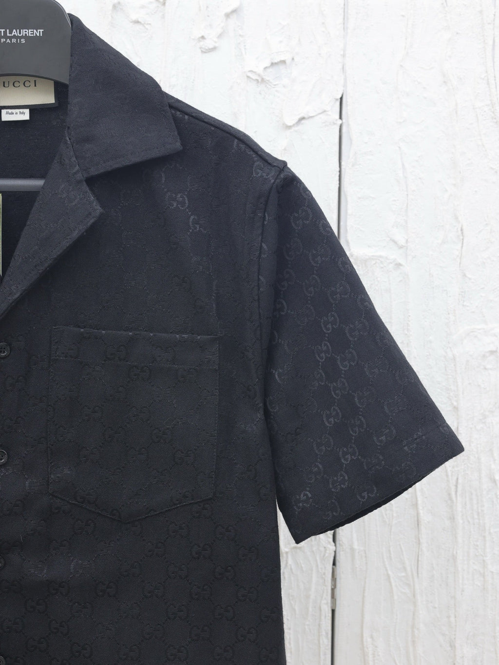 GG Autumn New Double G Jacquard Short-Sleeve Shirt