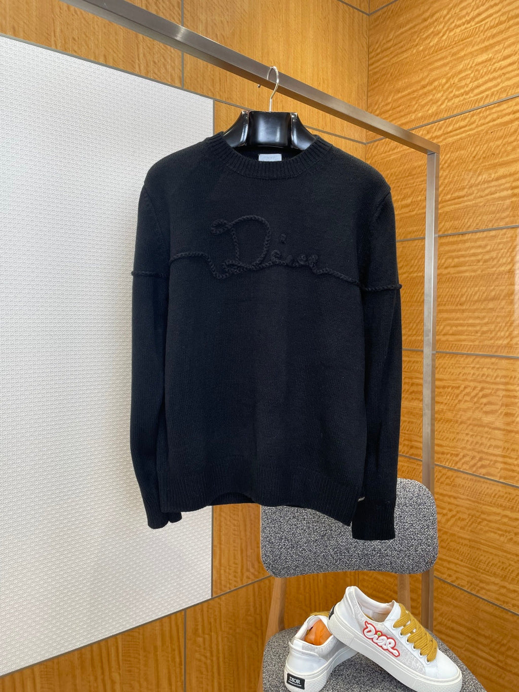 Dior Embossed Letter Knit Sweater