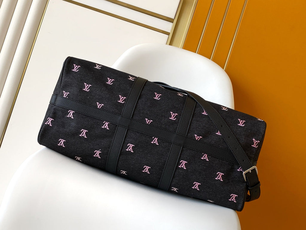 LV Embroidered Travel Bag