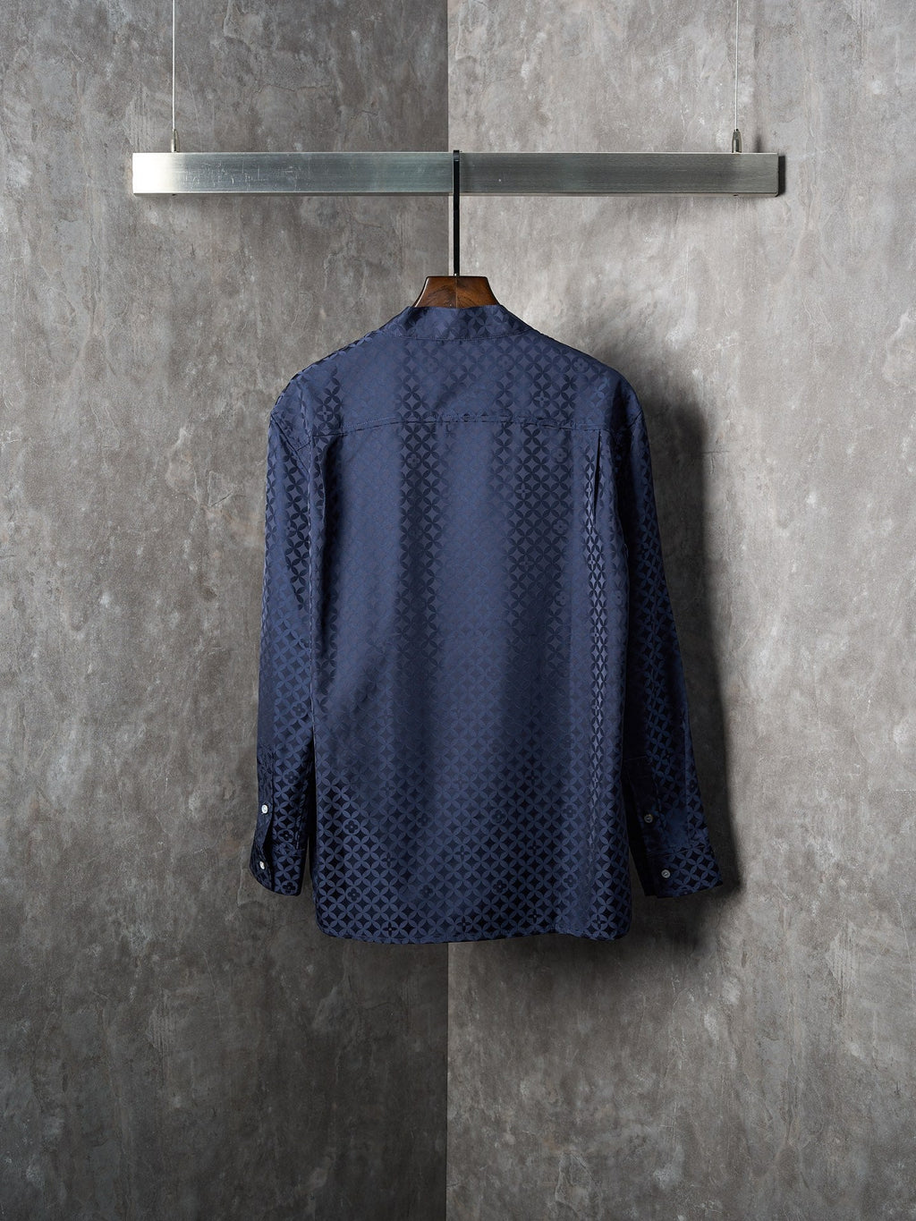 LV Nigo Collaboration Series Four-Leaf Clover Jacquard Kimono-Style Long-Sleeved Shirt