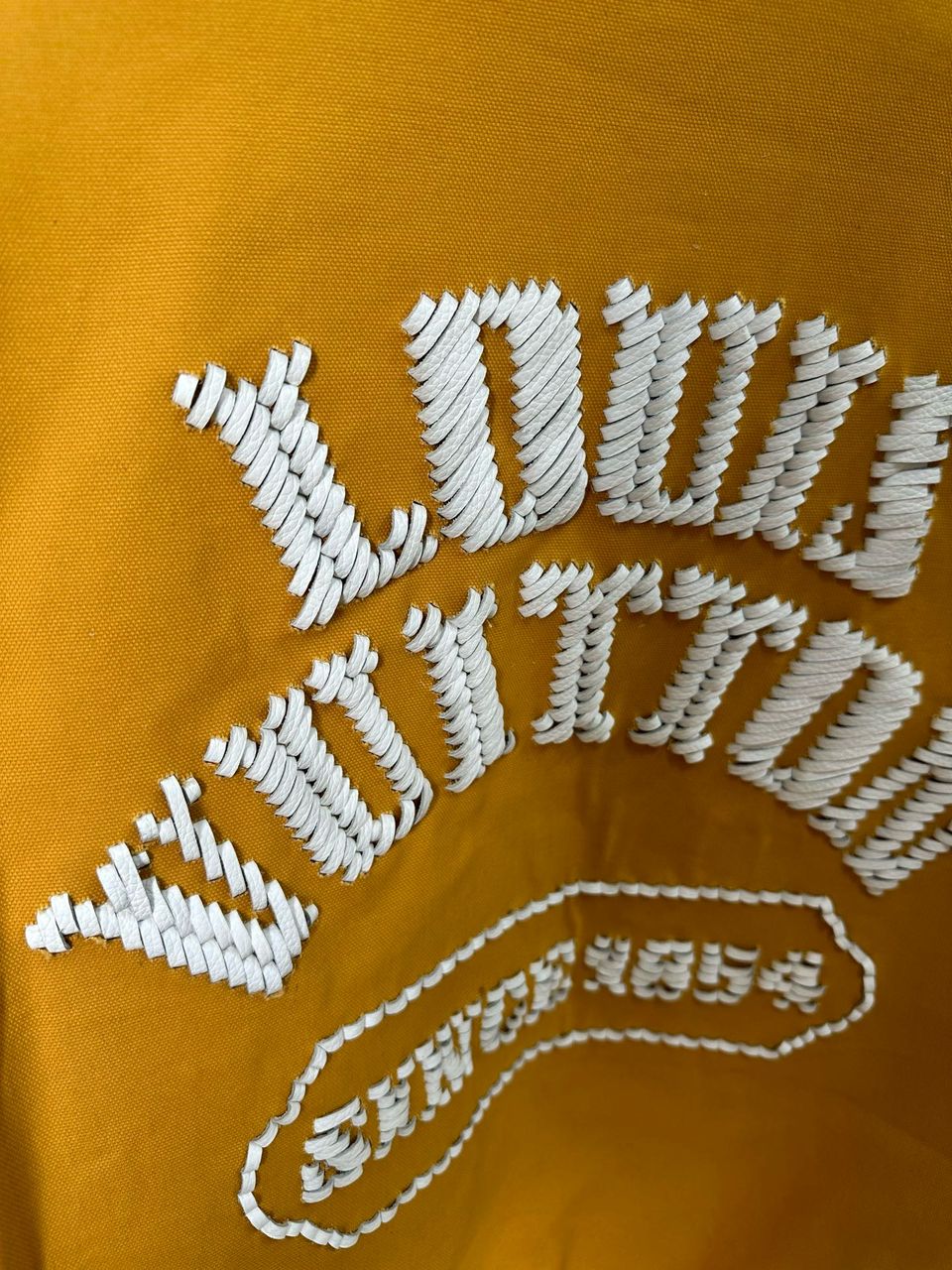 LV Leather Baseball Jacket